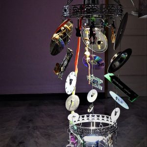 Upcycled Lamp: “My last DVD Player”